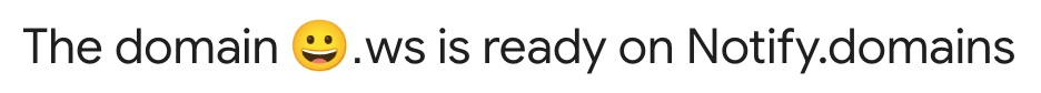 Monitor emoji domain name on Notify.domains