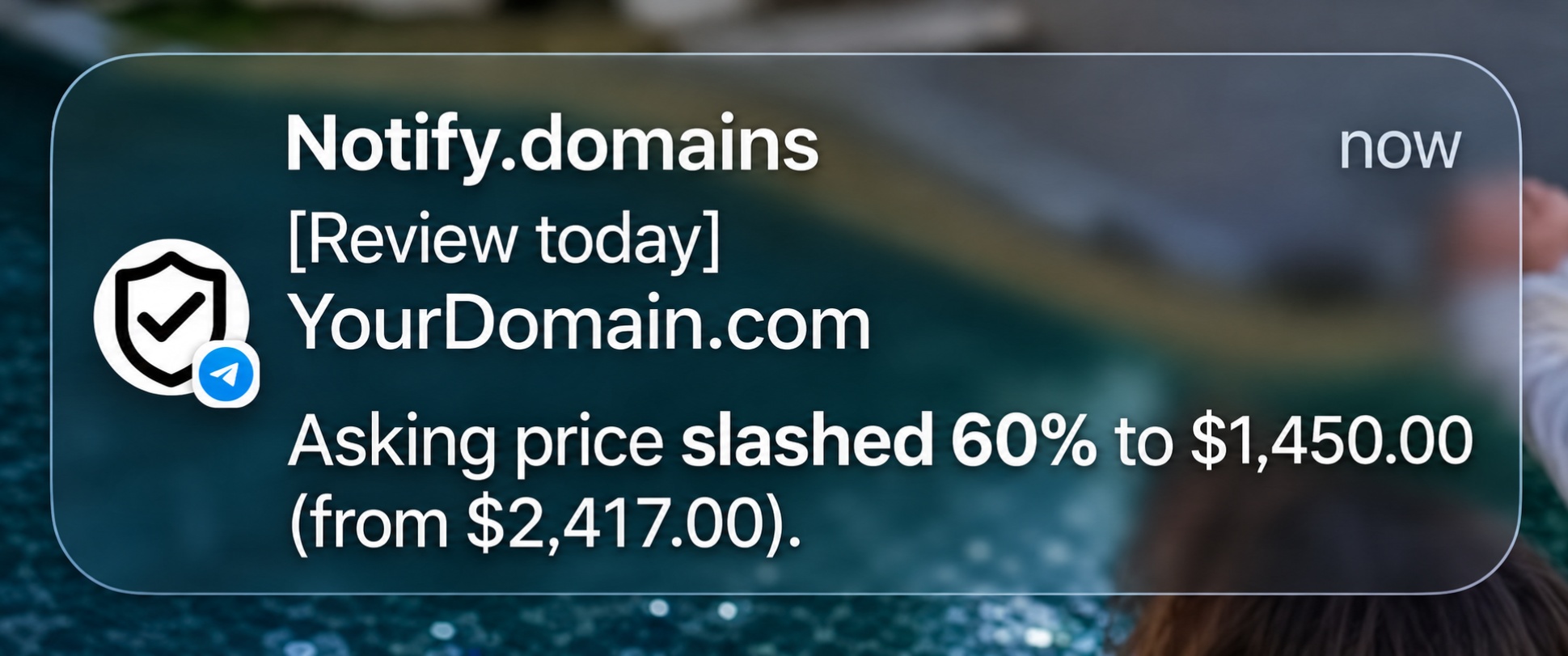 Notify domains Telegram