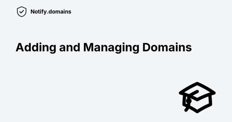 Adding and managing domains