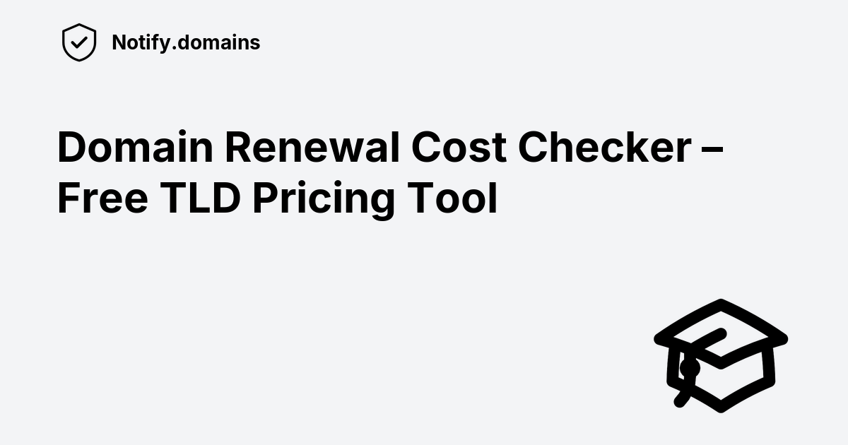 Domain renewal cost checker free tld pricing tool