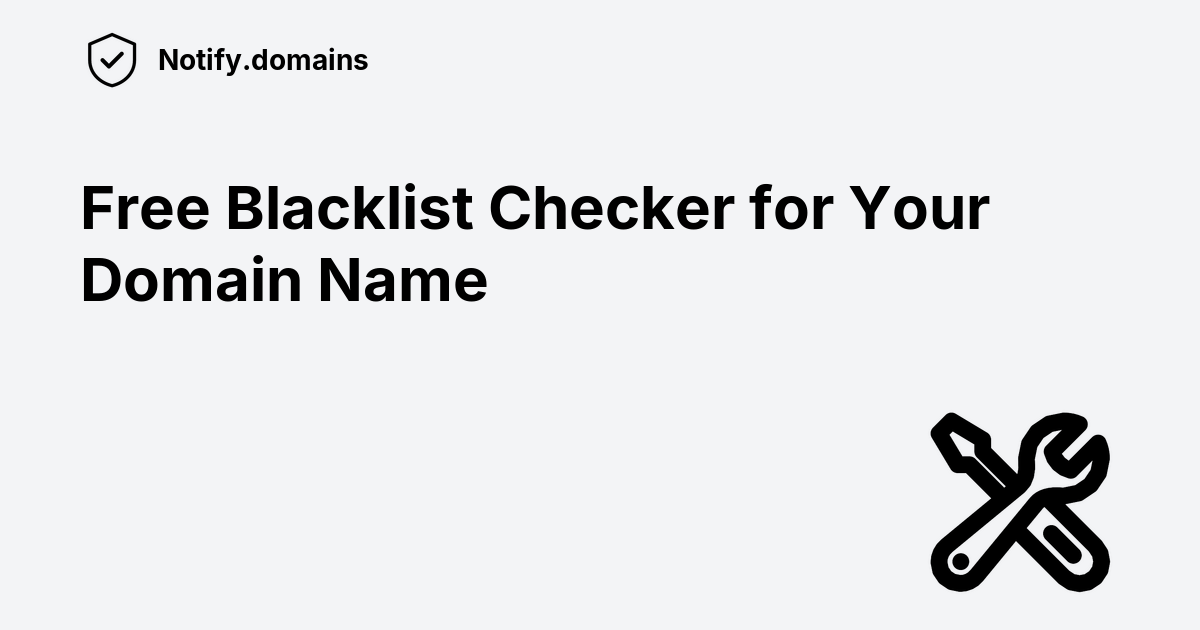 Free blacklist checker for your domain name