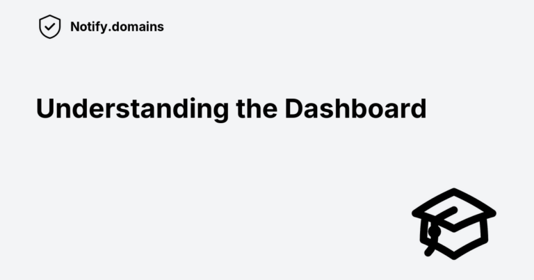 Understanding the dashboard